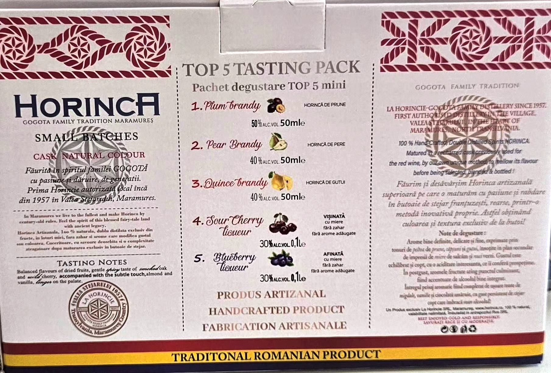 Top 5 Tasting Pack, Pachet de degustare cu Afinata si Visinata 100 ml si 3 miniaturi 50 ml - imagine 2